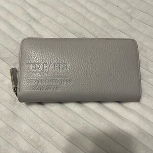 Ted Baker London  wallet gray with pink inside
